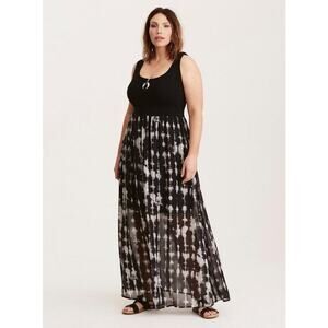 Torrid Size 2 2X 18-20 Tie Dye Chiffon Skirt Knit Top Maxi Dress